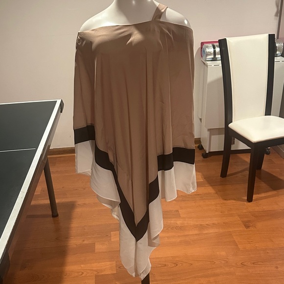 Ashley Stewart Elegant Tan Blouse - Picture 1 of 3